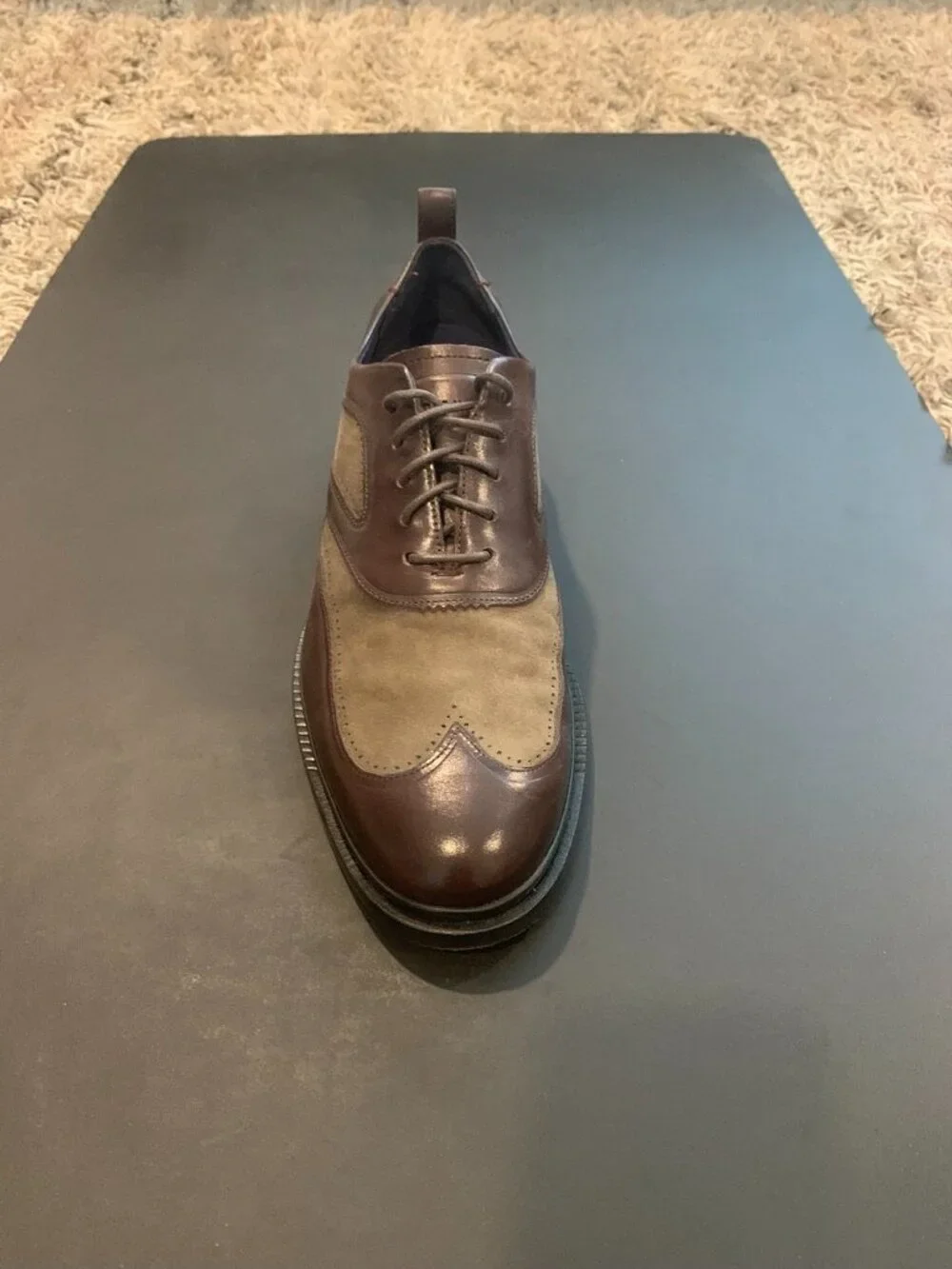 Cole Haan Washington Grand 2.0 Wingtip Oxford Black Walnut/Morel Size 8.5